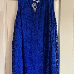 Charming Charlie Blue Lace Dress